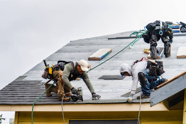 Professional Gutter Installation technician working in Cobb, WI